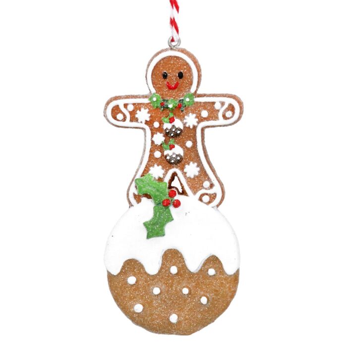 Gisela Graham - Gingerbread Man on Christmas Pudding Dec